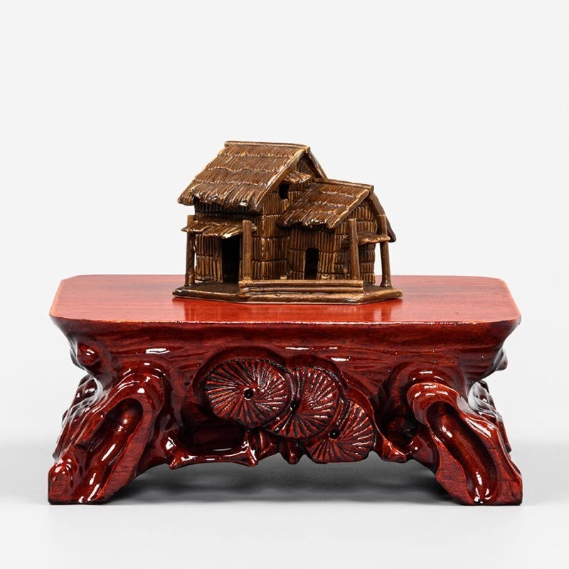 1 PC Wood Rack Fishbowl Stand Pot Stone Statue Doll Bonsai Vase Display Base
