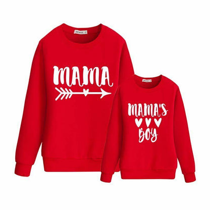 Matching Outfits Clothes Son T-Shirt Woman Kids Baby Winter Sweater Family Tops