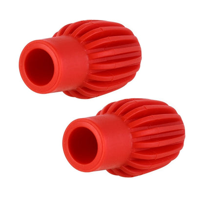 2Pcs Red Silicone Drum Stick Sleeve Caps Drumstick Protective Mute Cover Cap v