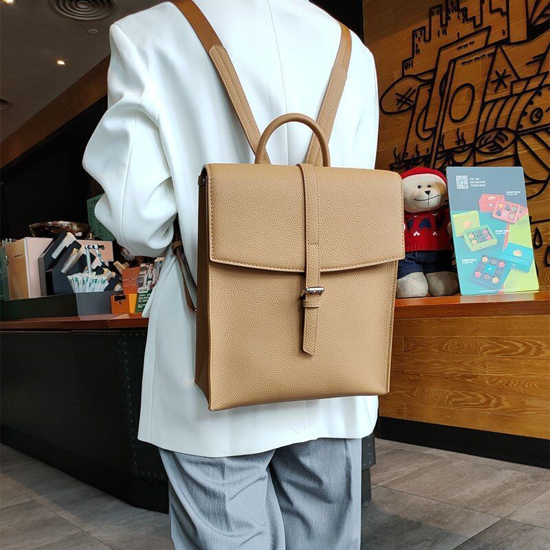 Large Genuine Leather Backpack School Bag Casual Backpack 30*10*26 Cm Travelling