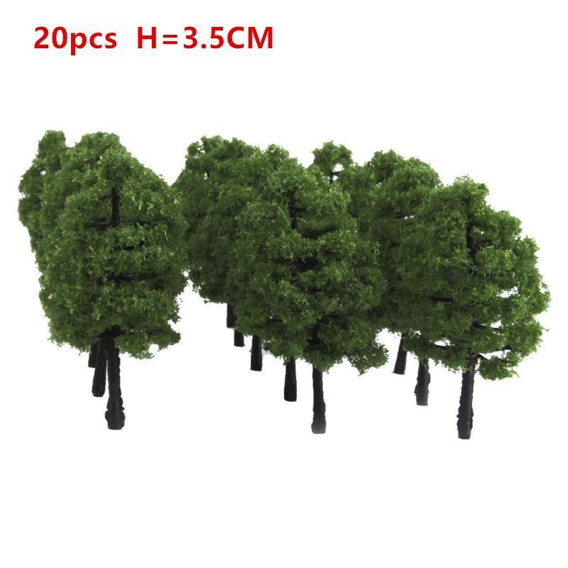 Artificial Miniature Tree 20-70Pcs Plastic Train Scenery Railroad Building Decor