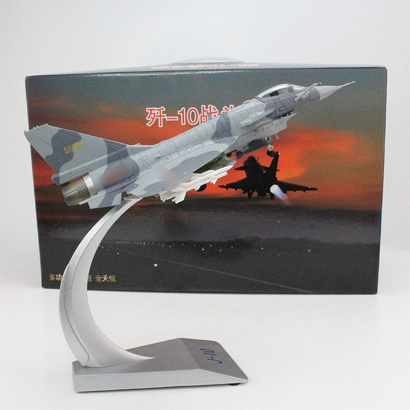 1:72 25CM China Air Force J-10 Fighter Plane Diecast Military Aircraft Model