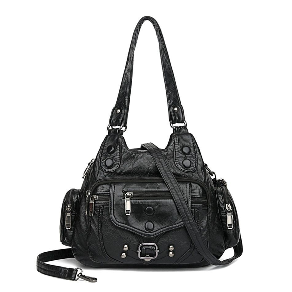 Vintage High Quality Soft Leather Handbag Bag Tote Purse Pouch Shoulder Bags 1PC