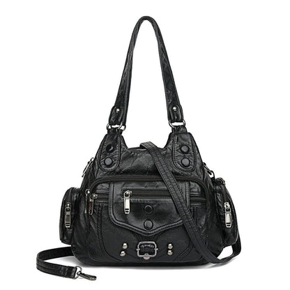 Vintage High Quality Soft Leather Handbag Bag Tote Purse Pouch Shoulder Bags 1PC