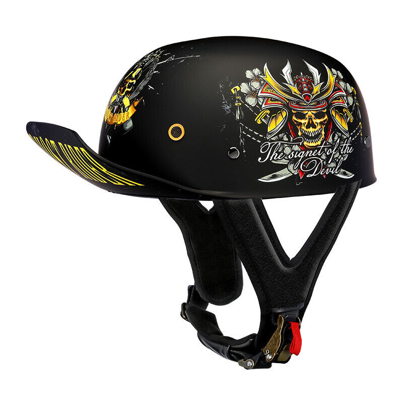 Vintage Motorcycle Helmet Open Face Helmet Motorcycle half helmet Baseball Cap
