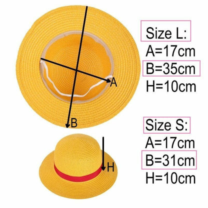 Unisex Caps One Piece Straw Hat Neck String Luffy Flat Cosplay Japanese Cartoon