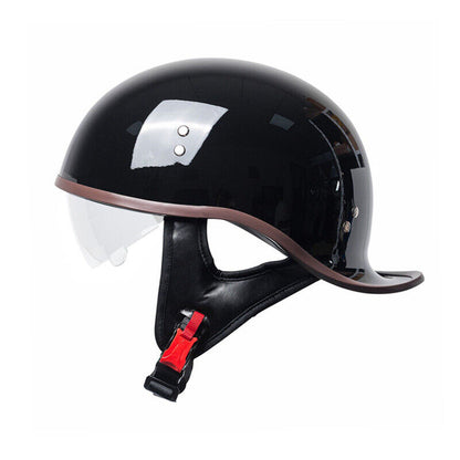 Fashion Helmet Retro Lightweight Open Face Motorcycle Helmet with Internal Visor