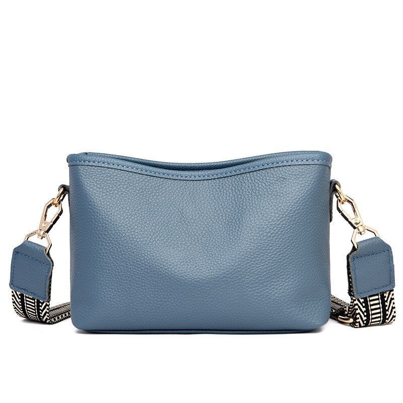 Casual Handbag Genuine Leather Bucket Vintage Tote Shoulder Bag Small Messenger