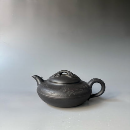 Chinese Yixing Zisha Clay Handmade Exquisite Lettering Landscape Teapots 30070