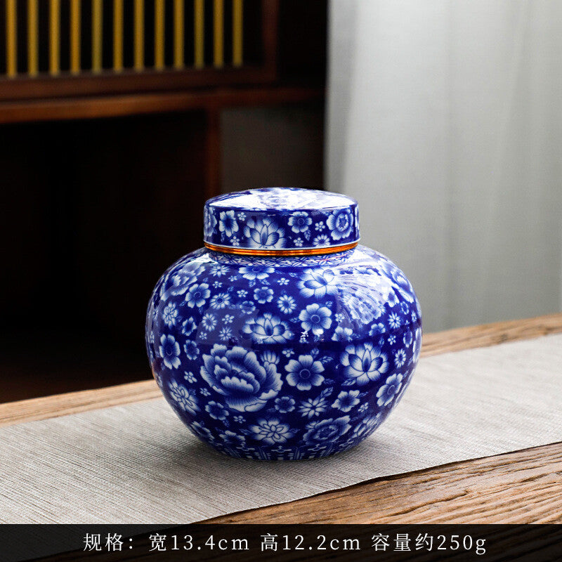 Ceramic Tea Caddy Travel Tea Canisters For Storage Tea Tea Box Storage Jars 250g