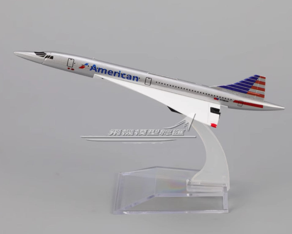 16cm American Concorde Passenger Airplane Diecast Aircraft Metal Plane Model