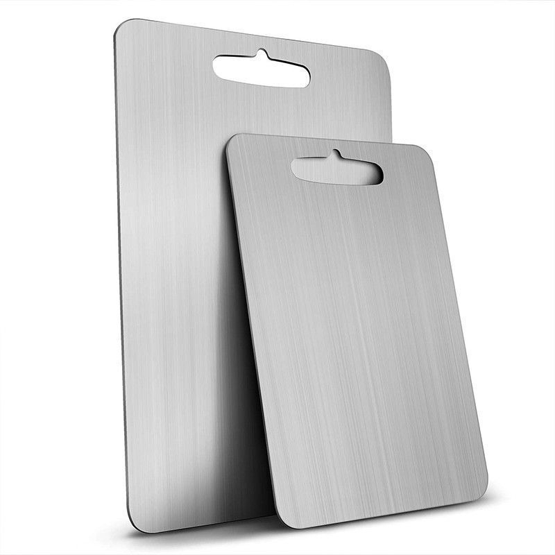 Chopping Boards 304 Stainless Steel Double Sided Thick Heavy Duty Cutting Blocks