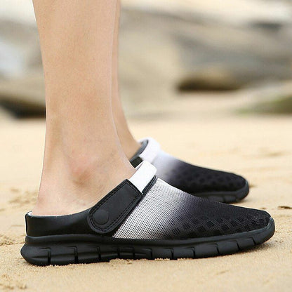 Summer Sandals Mesh Shoes Breathable Beach Slippers Water Hollow Wading Clogs