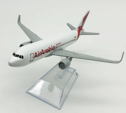 16CM Air Arabia AIRBUS A320 Passenger Aircraft Aeroplane Diecast Airplane Model
