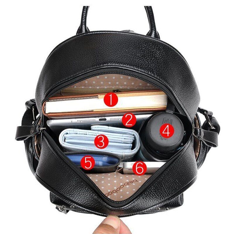 Backpack Stylish High Quality Student School Bags Multifunction 24*28*12 CM 1 PC