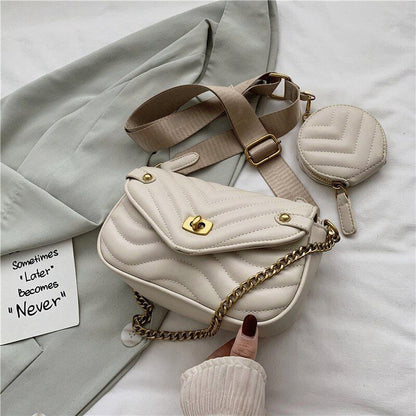 Luxury Bag Crossbody Shoulder Purse 2 In 1 Messenger Handbag Tote Fashion Pouch