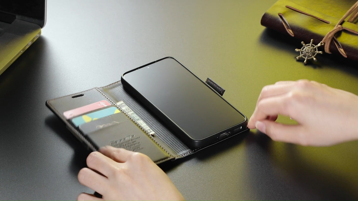 For Samsung Galaxy A27 Wallet Case with Card Holder, RFID Blocking Leather Cover
