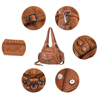 Soft Women Crossbody Hobo Bag Faux Leather Large Shoulder Tote Bag Handbag Purse