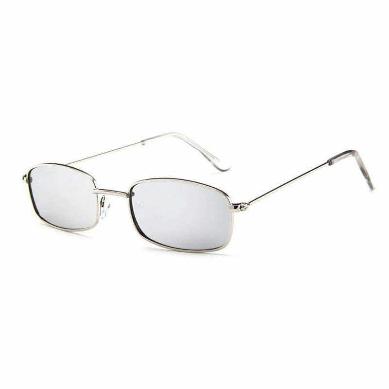 Small Sunglasses Square Hiking Retro Transparent Clear Frame Metal Frame Eyewear