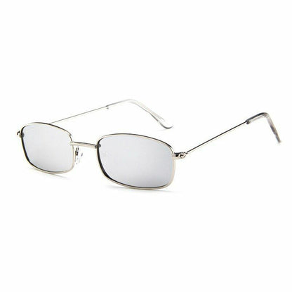 Small Sunglasses Square Hiking Retro Transparent Clear Frame Metal Frame Eyewear
