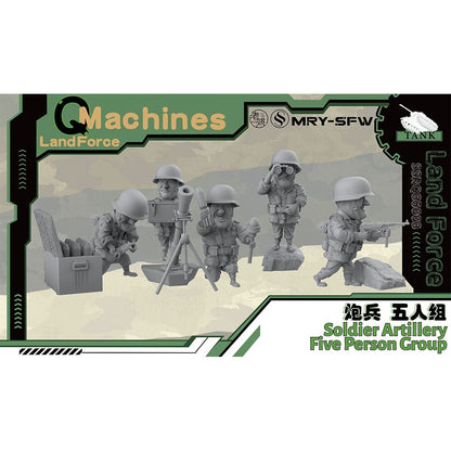 SSMODEL SSRQ35003 1/35 Q-Version Original Soldier Artillery Five Person Group