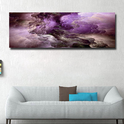 Purple Abstract Cloud Canvas Painting Wall Art Picture Poster For Room Decor