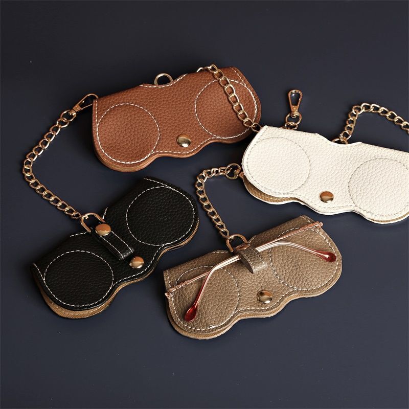 Vintage Glasses Case Luxury Eyewear Accessories Sunglasses Holder Bag 14.5*1*7CM