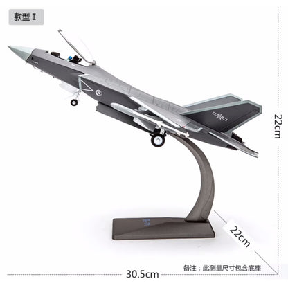 1:48 31CM China J-31 Gyrfalcon Stealth FC31 Fighter Plane Diecast Aircraft Model