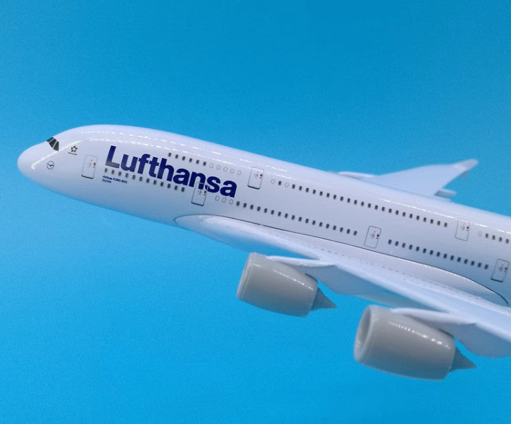 20CM Lufthansa AIRBUS A380 Passenger Aircraft Diecast Airplane Aeroplane Model