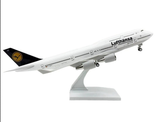 30CM Lufthansa BOEING 747-400 Passenger Plane Landing Gear Resin Aircraft Model