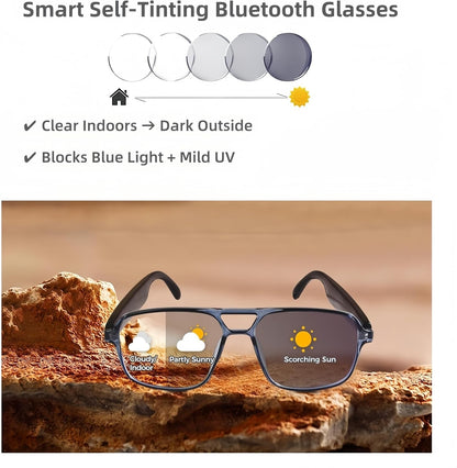 New Fashion Bluetooth Audio Smart Glasses Sunglasses Open Earbuds 2 Speakers