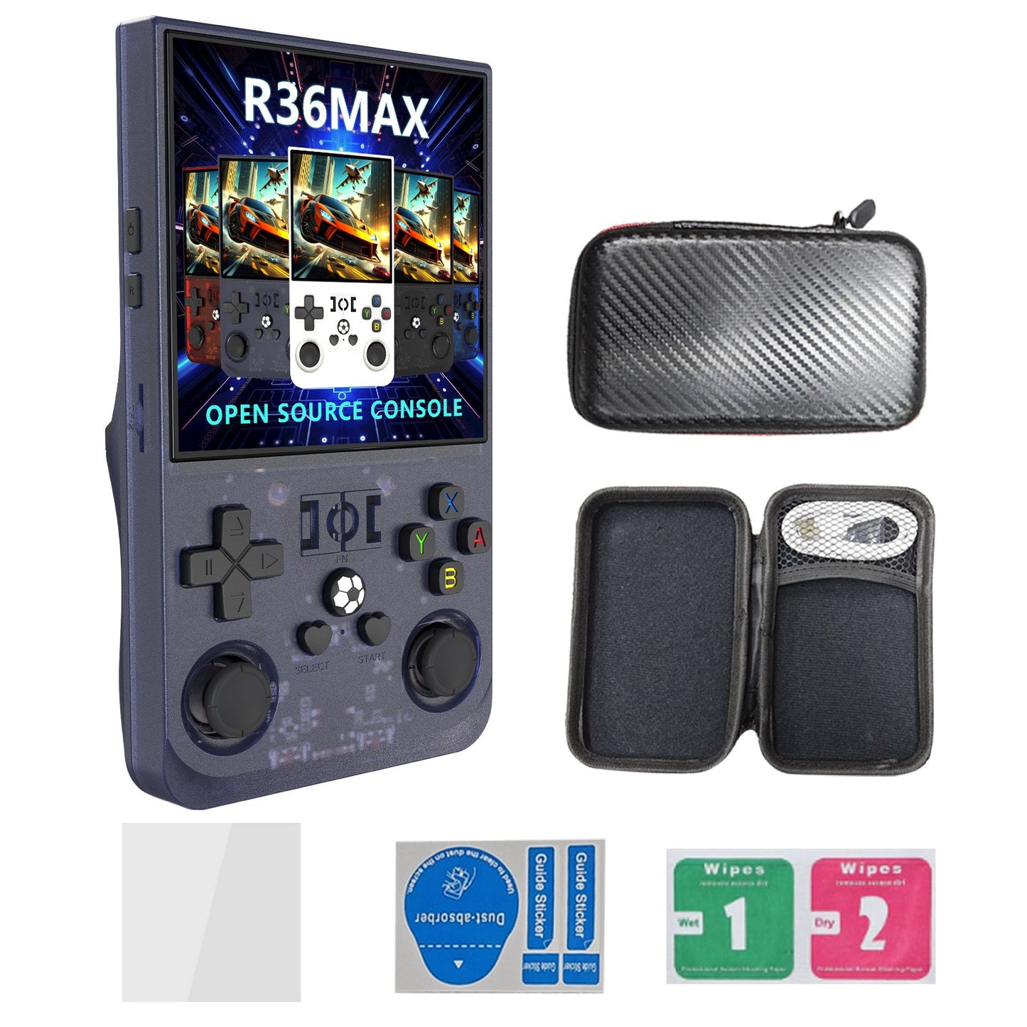 R36Max Retro Handheld Video Game Console 64-128GB 4Inch IPS Screen 22000 Games
