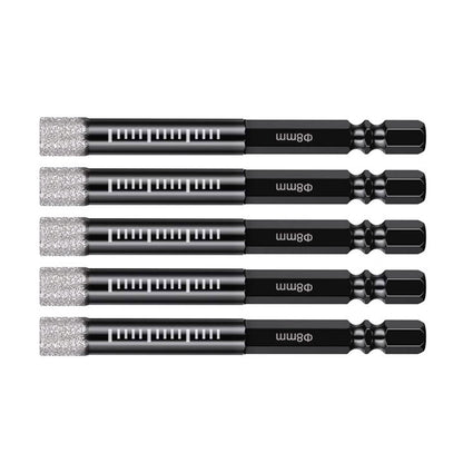 5PCS Dry Diamond Drill Bits For Porcelain Granite Tile Glass Ceramics Marble