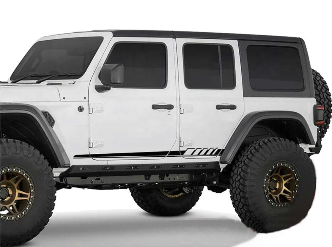 Graphics Car Side Sticker For Jeep Wrangler Rubicon 4 Door Racing Stripe Decals