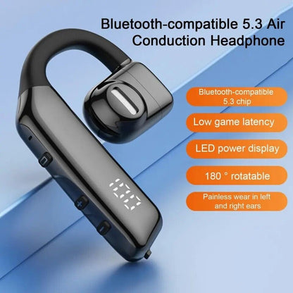 Wireless Bluetooth 5.2 Earpiece Headset Driving Trucker Earbuds Noise Cancelling