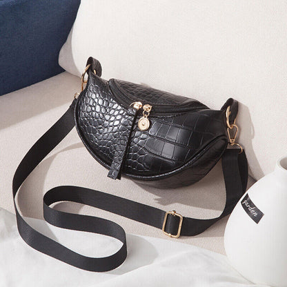 PU Leather Women's Bag Chest Bag Zipper Women's Shoulder Messenger Bag Handbags