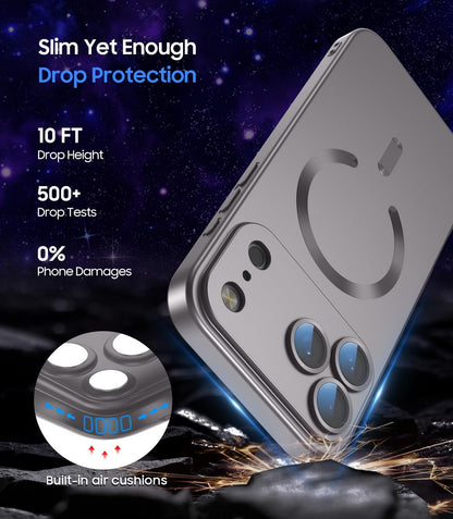 Magnetic for Iphone 17 Pro Max Case, Compatible with Magsafe, Built-In Camera Le