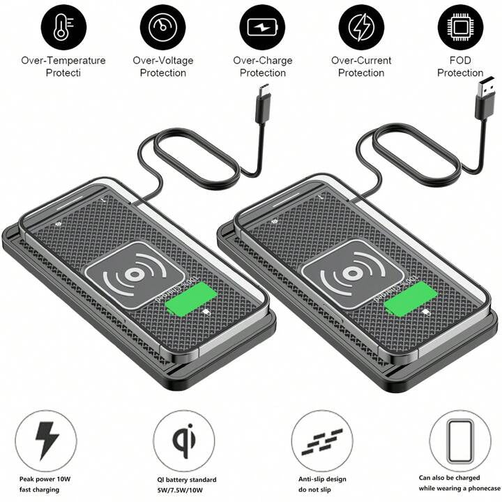 Wireless Car Phone Charger Fast Charging PadMat For iPhone Samsung Universal LOT