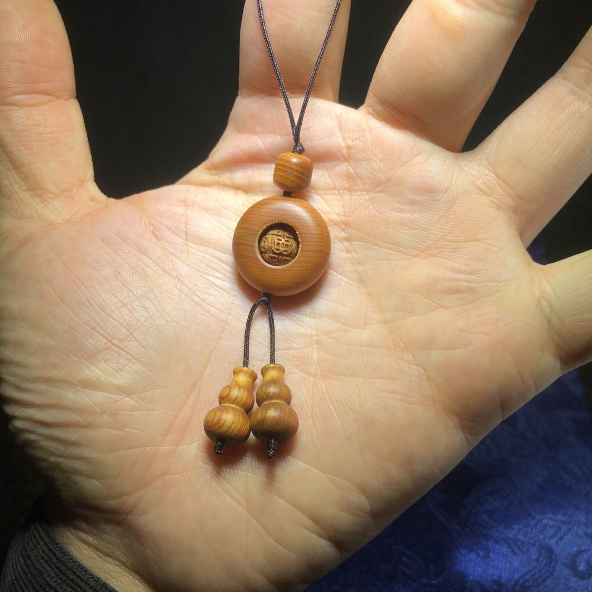 Premium Arborvitae Spin Ring Charm, Hand-Carved Phone/Bag/Keychain Gift