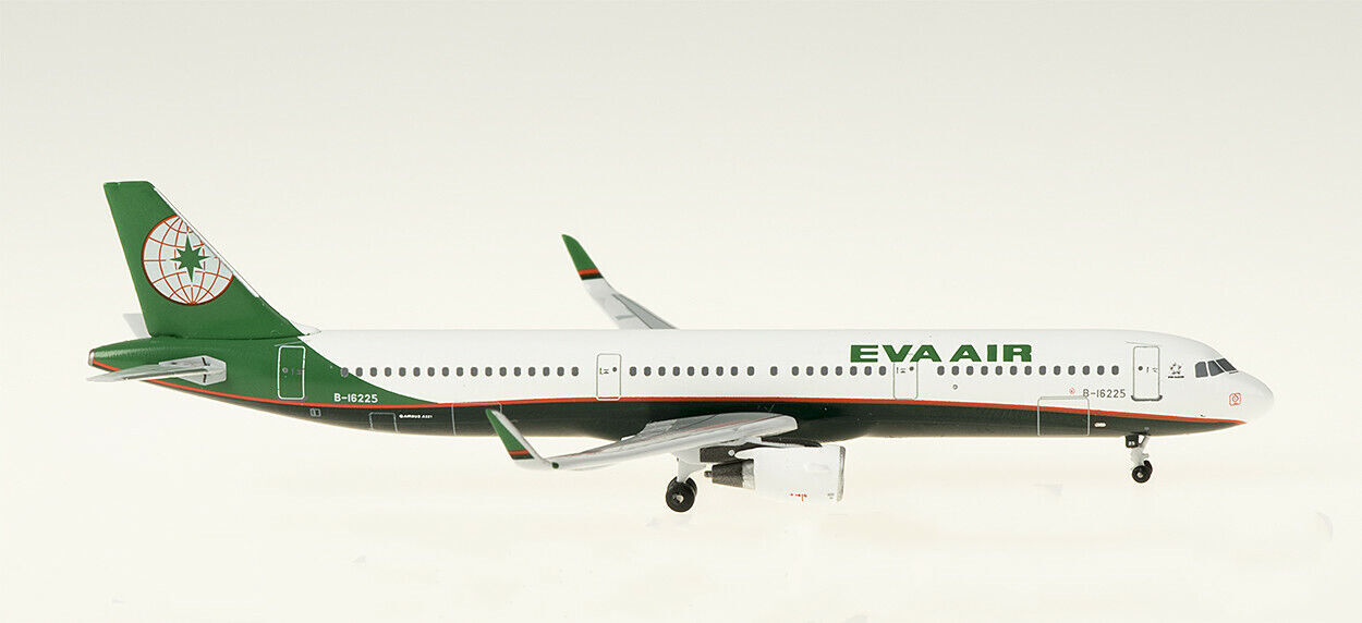 1:400 AeroClassics EVA AIR Airbus A321 Passenger Airplane Diecast Aircraft Model