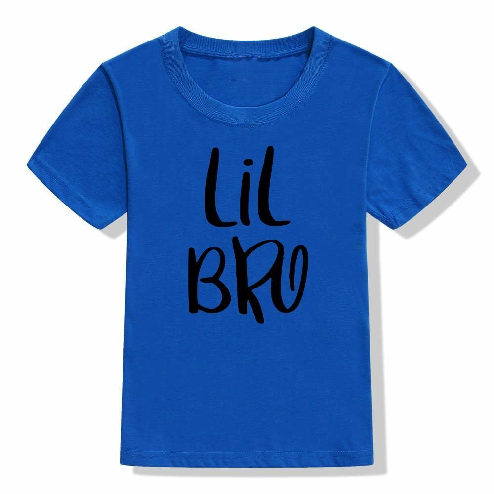 T-Shirt Big Brother Little Sibling Short Sleeve Tees Clothes Kids Baby Boys Tops