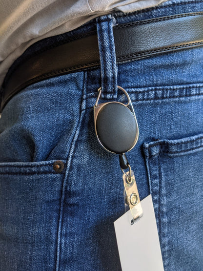 20 Pack Retractable Clip-on Carabiner ID Badge Holder Reels Up to 1.75 Feet
