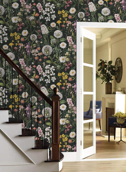 Floral Peel and Stick Wallpaper Floral Leaf Contact Paper 16.9Inch X 118.1Inch B