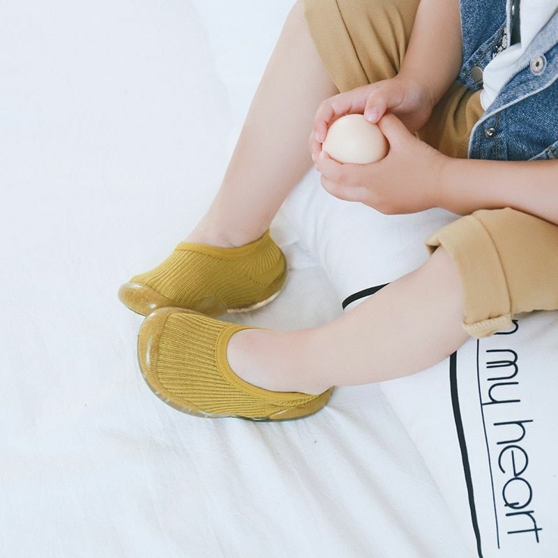 Sock Shoes Baby Boys Girls Autumn Non-slip Floor Kids Soft Rubber Toddler Knit