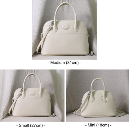 18/27/31 Real Leather Bowling Tote Purse Handbag Shoulder Bag Fashion Crossbody