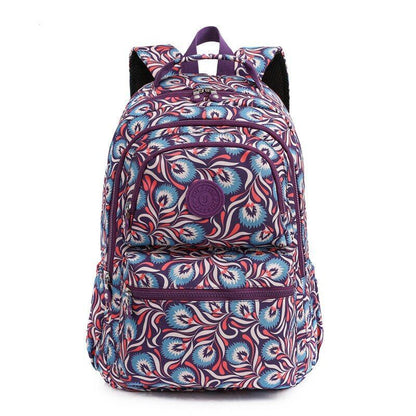 Backpack Large School Bags Anti-theft Nylon Waterproof Travel Rucksack Polyester