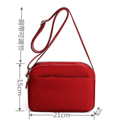 Nylon Crossbody Bag Winter Shoulder Handbag Messenger Purse 21*9*15CM Gray/Black