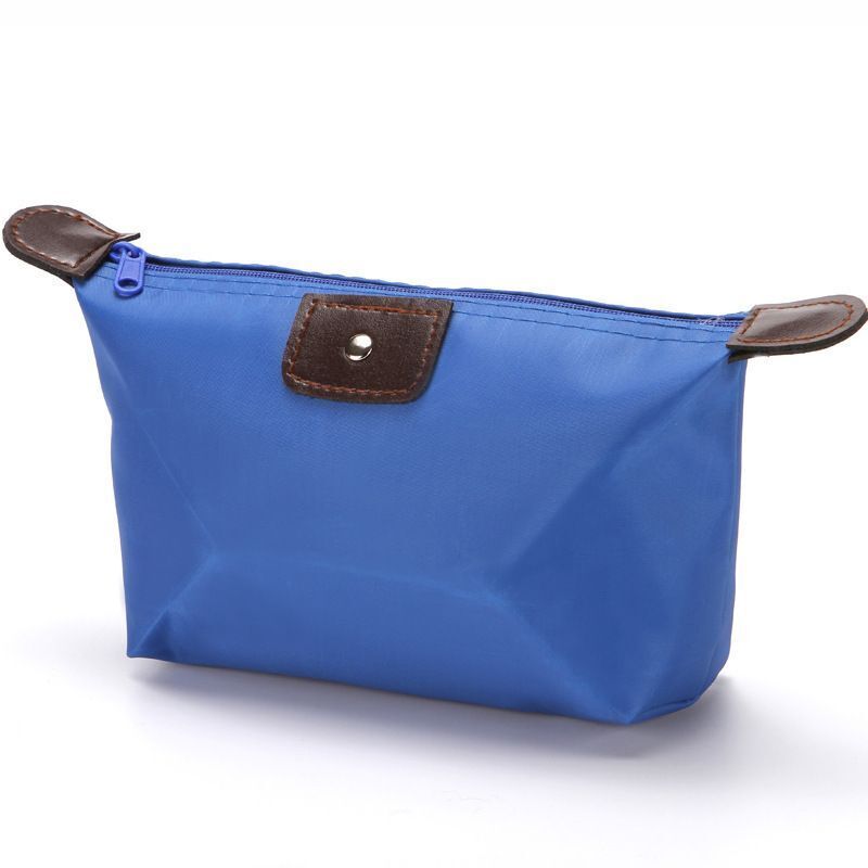 Travel Cosmetic Makeup Bag Organizer Waterproof Nylon Red Zipper Toiletry Case