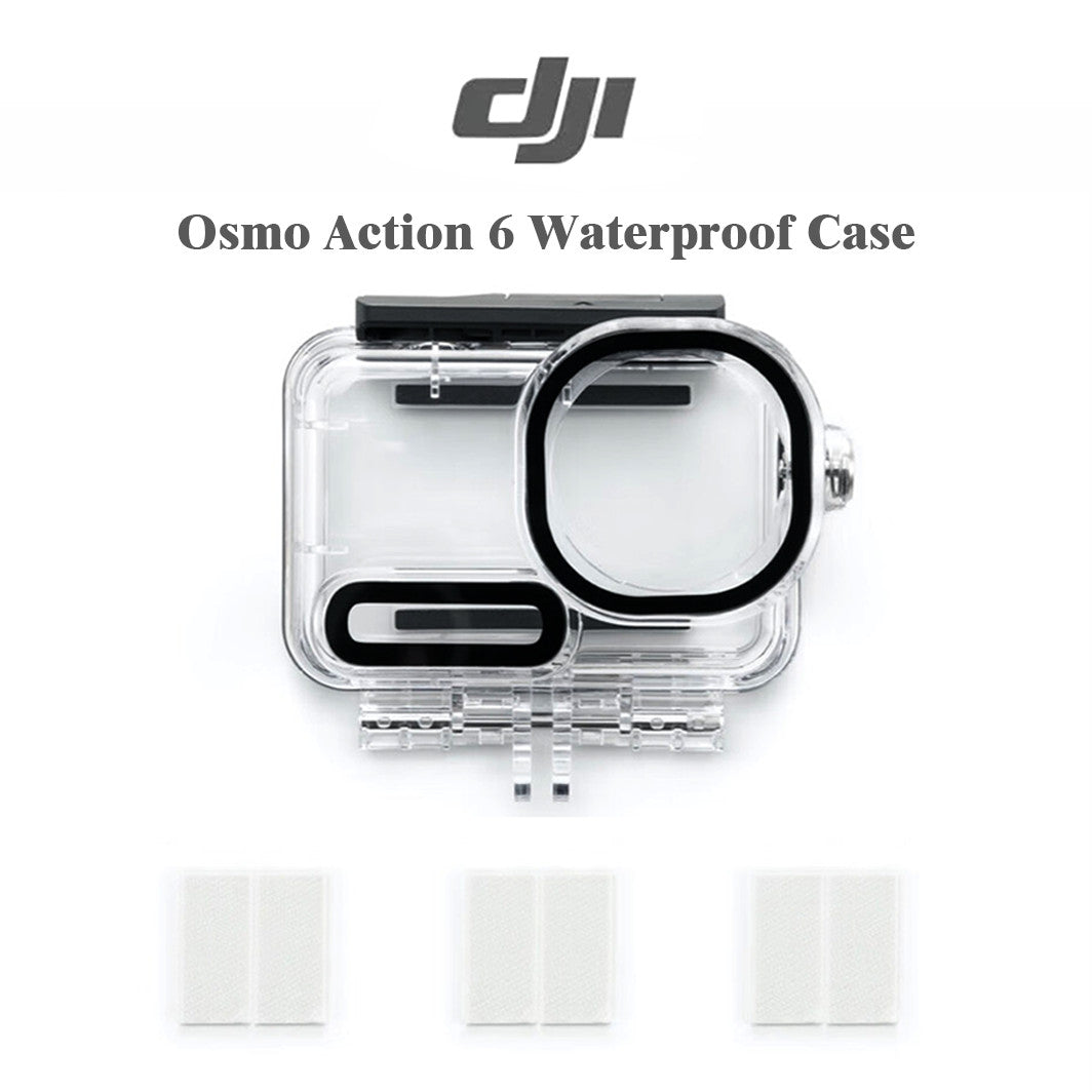 DJI Osmo Action 6 Waterproof Case – 60m Depth + 6 Anti-Fog Foams