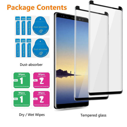 Case Clip Holster Cover,Tempered Glass Protector For Samsung Galaxy Note 8